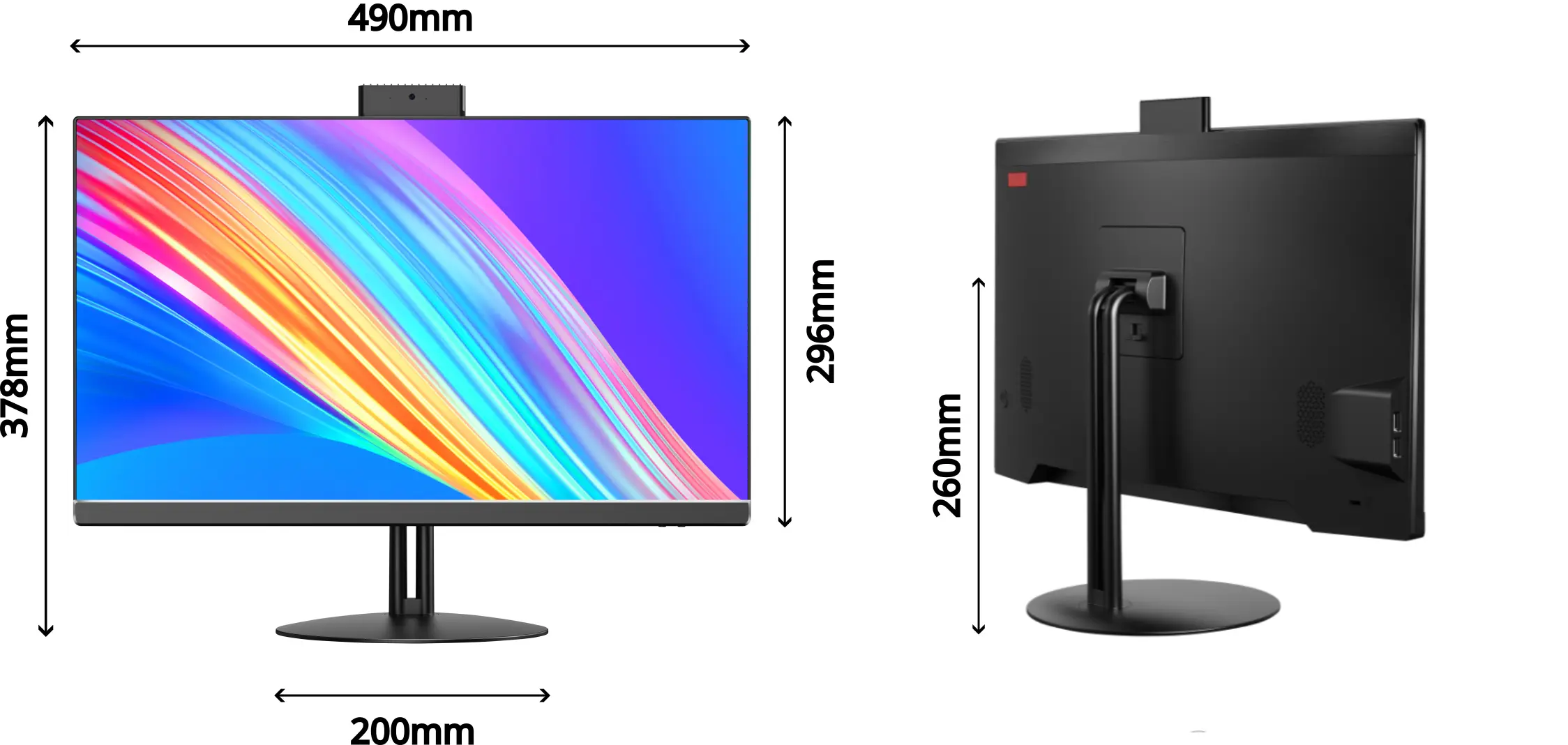 Thinvent® Uno 21.5" All in One PC, Intel® Core™ i3-1215U processor (6 core, up to 4.4 GHz, 10 MB cache), 16GB DDR4 RAM, 256GB SSD, 12V 5A Adapter, Dual Band WiFi, Windows 11 Pro Uno 22 Size.webp